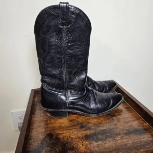 Code West Embroidered Western Cowboy Boots Mens Black Size 11
