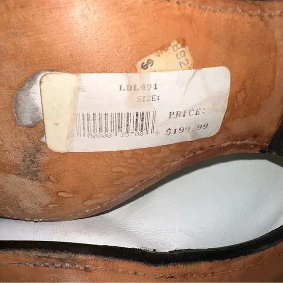 Code West Sz 7 Vintage White Lighting Western Rodeo Boots RARE