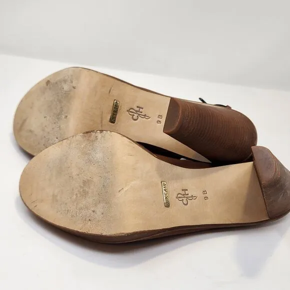 Cole Haan Air Women Brown Leather Slingback Platform Pumps Sandal Size 9B Buckle