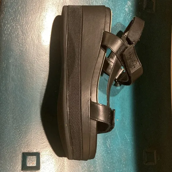 Cole Haan Black Wedge Sandals Size 7 1/2