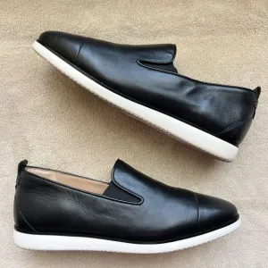 Cole Haan Grand Ambition Black Leather Slip On Loafer Sneakers Women 9B W16403