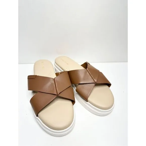 Cole Haan Sandals Womens Size 8.5B Grandpro Rally Criss Cross Slip On Slides