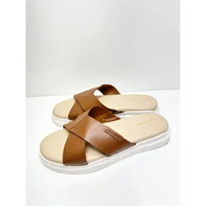 Cole Haan Sandals Womens Size 8.5B Grandpro Rally Criss Cross Slip On Slides