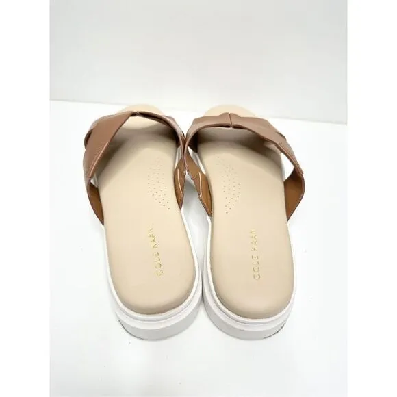 Cole Haan Sandals Womens Size 8.5B Grandpro Rally Criss Cross Slip On Slides