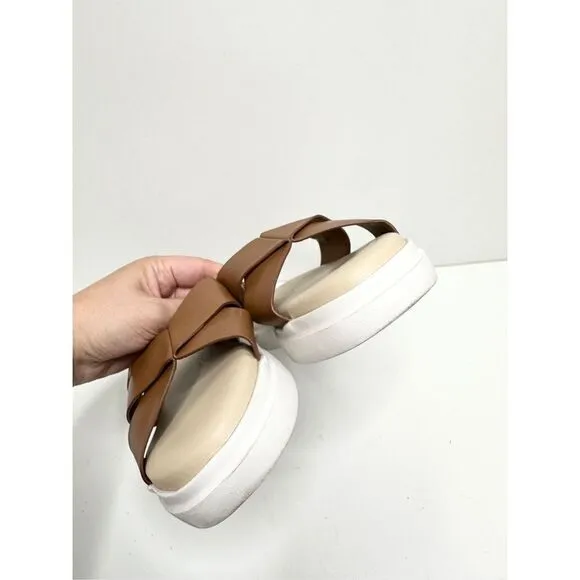Cole Haan Sandals Womens Size 8.5B Grandpro Rally Criss Cross Slip On Slides