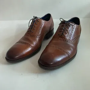 Cole Haan Wayne Cap Brown Leather Oxford Men's Dress Shoes Size 12M C30689 Lined