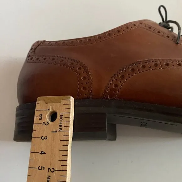 Cole Haan Wayne Cap Brown Leather Oxford Men's Dress Shoes Size 12M C30689 Lined