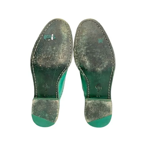 Cole Haan women size 6.5 B wingtip emerald green Oxford shoes. Style D37697