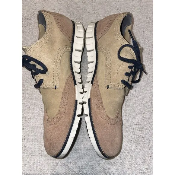 Cole Haan Zerogrand Men’s Casual Oxfords Size 9 M Brown Leather Athleisure Party