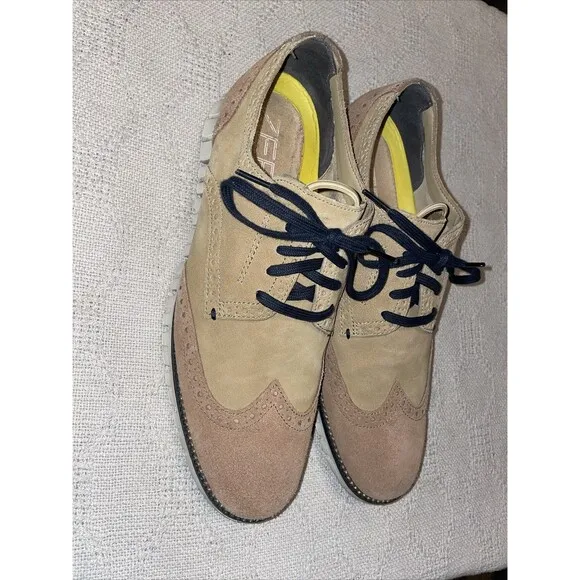 Cole Haan Zerogrand Men’s Casual Oxfords Size 9 M Brown Leather Athleisure Party