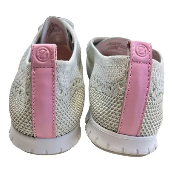 Cole Haan Women's Zerogrand Stitchlite Wingtips Oxford Shoes Optic White Sz 10.5