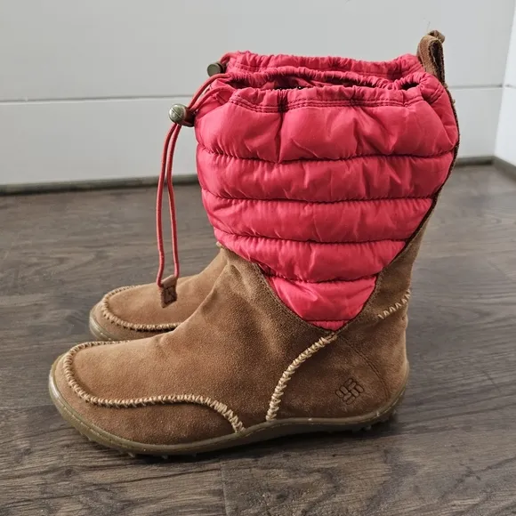 COLUMBIA &quot;Minx Moccasin&quot; OMNI HEAT WATERPROOF WINTER SNOW BOOTS SIZE 7.5