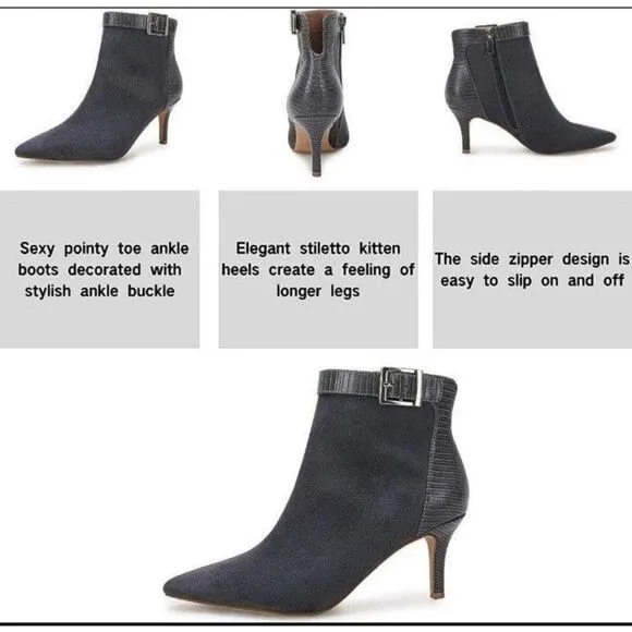 Comfortable chic pointy toe booties sz 9