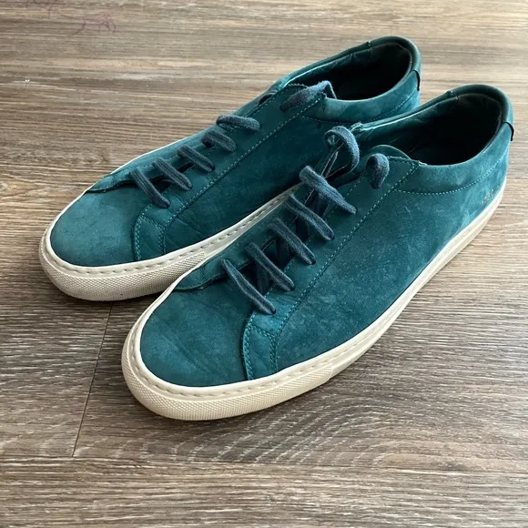 Common Projects Men's Teal Sneakers