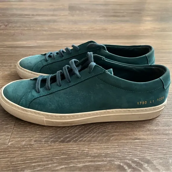 Common Projects Men's Teal Sneakers
