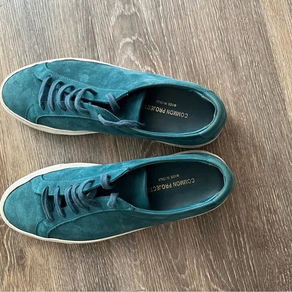 Common Projects Men's Teal Sneakers