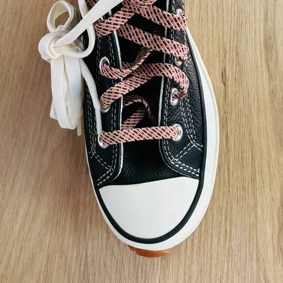 🤩Converse 8.5 Women's Shoes Run Star Hike Platform Leather Hi Top A04306C Black