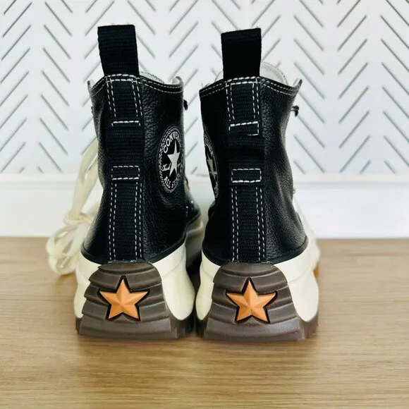 🤩Converse 8.5 Women's Shoes Run Star Hike Platform Leather Hi Top A04306C Black