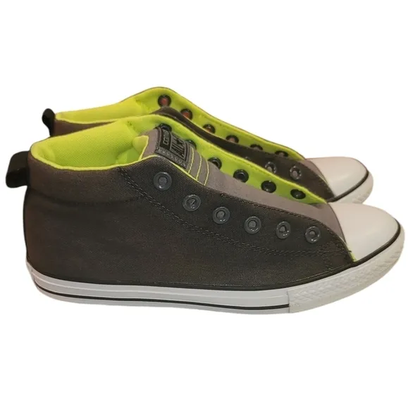 Converse All Star High Top Neon Sneakers Dual Wear Lace-up or no Laces