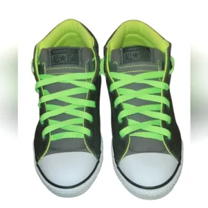 Converse All Star High Top Neon Sneakers Dual Wear Lace-up or no Laces