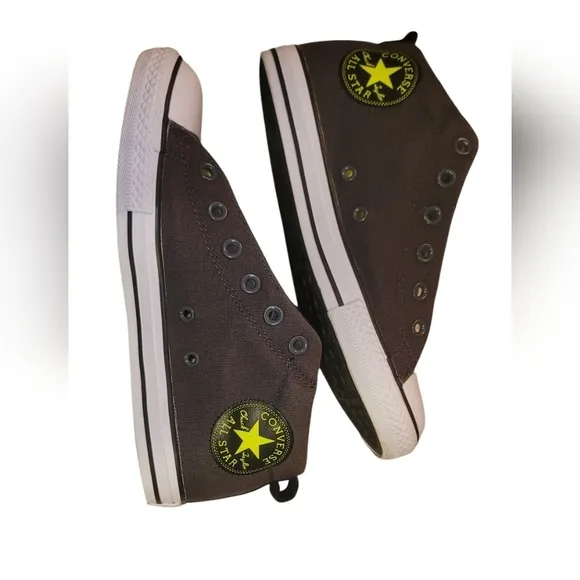 Converse All Star High Top Neon Sneakers Dual Wear Lace-up or no Laces