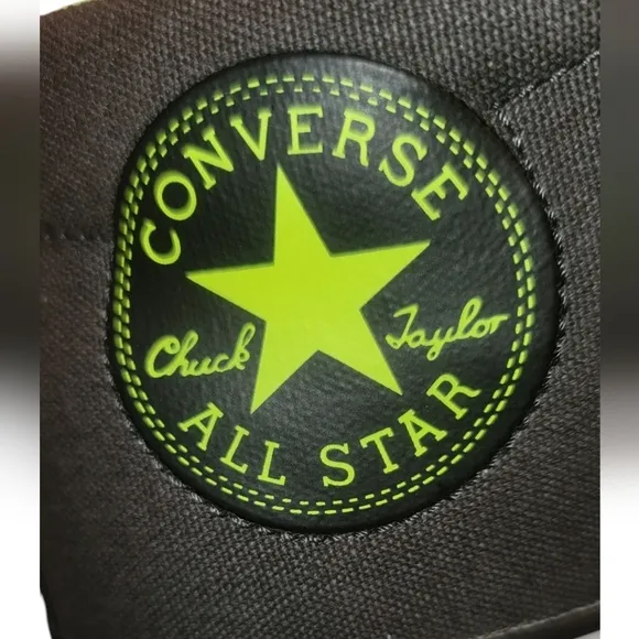 Converse All Star High Top Neon Sneakers Dual Wear Lace-up or no Laces