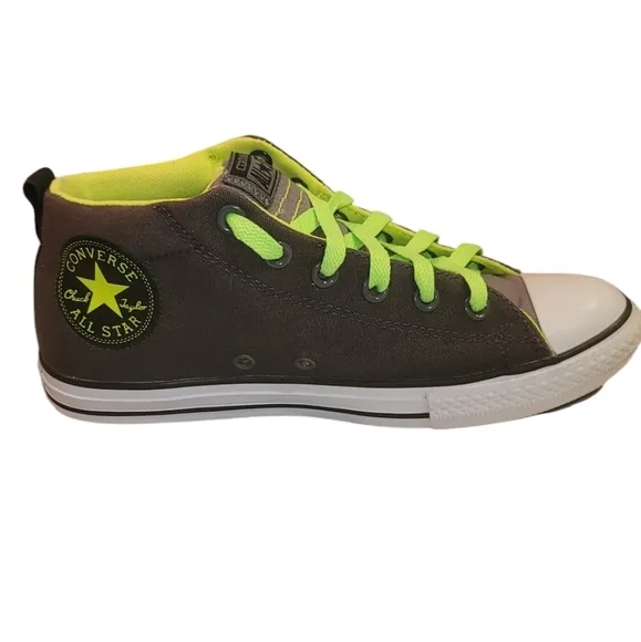 Converse All Star High Top Neon Sneakers Dual Wear Lace-up or no Laces