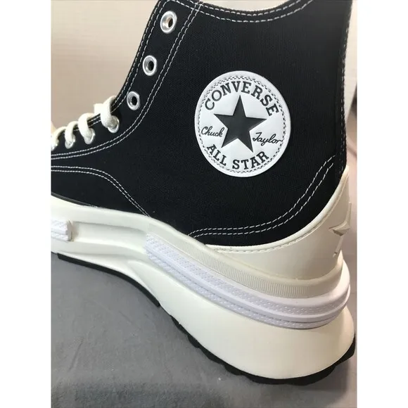 Converse All Star Run Star Legacy CX HI Top Mens 8 Womens 9.5 Black White