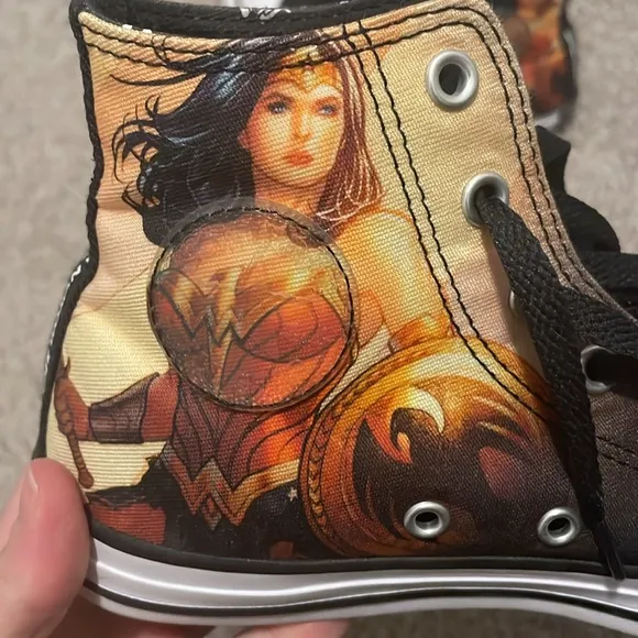 Converse All Star Wonder Woman High-Top Sneakers - Black and Tan