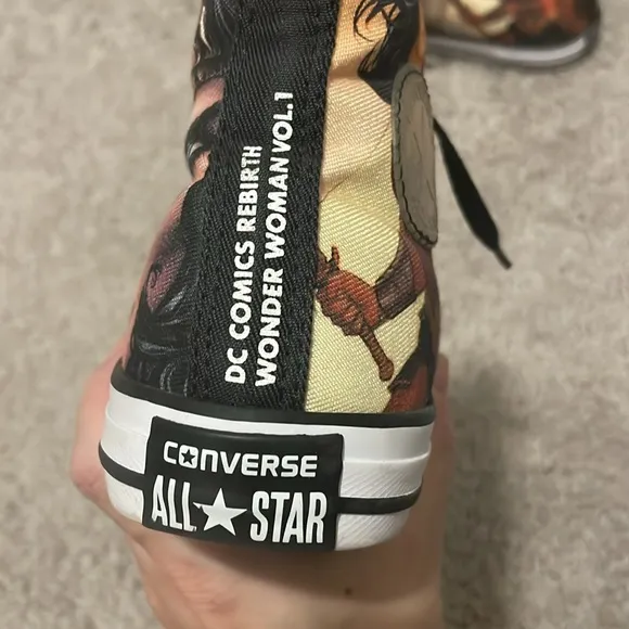 Converse All Star Wonder Woman High-Top Sneakers - Black and Tan