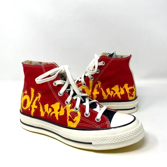 Converse Chuck 70 Golf Red Orange Canvas Shoes Skate Women Custom A04325C-WBRBW