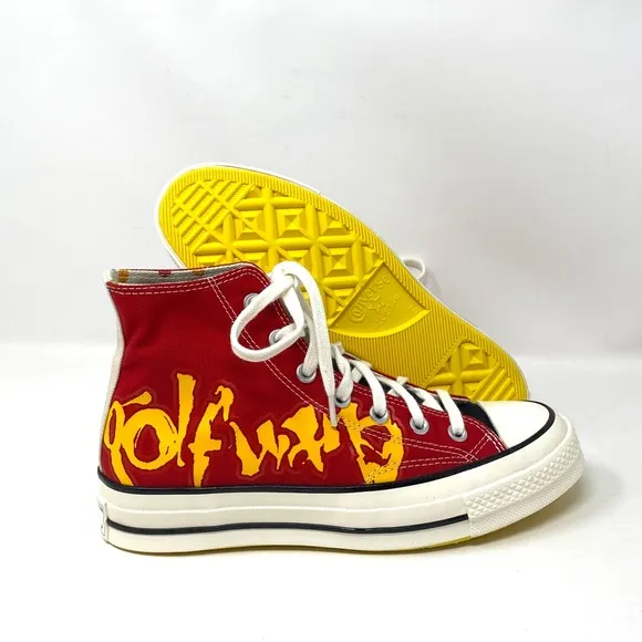 Converse Chuck 70 Golf Red Orange Canvas Shoes Skate Women Custom A04325C-WBRBW
