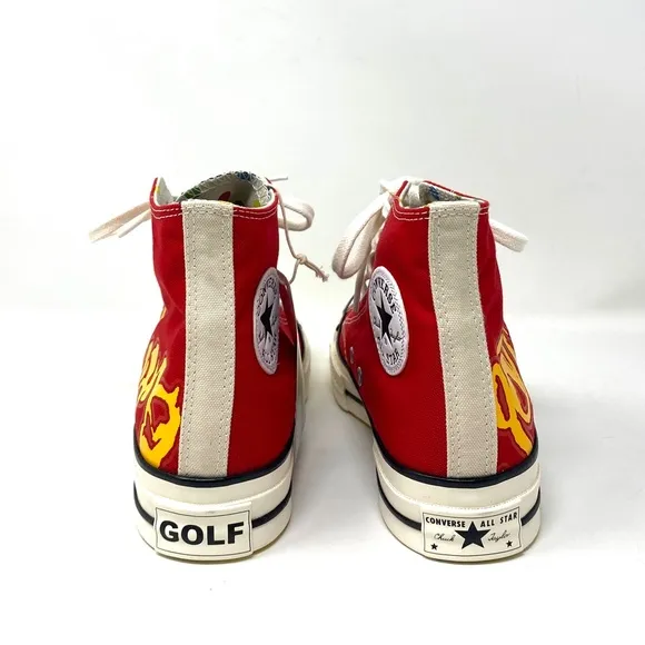 Converse Chuck 70 Golf Red Orange Canvas Shoes Skate Women Custom A04325C-WBRBW