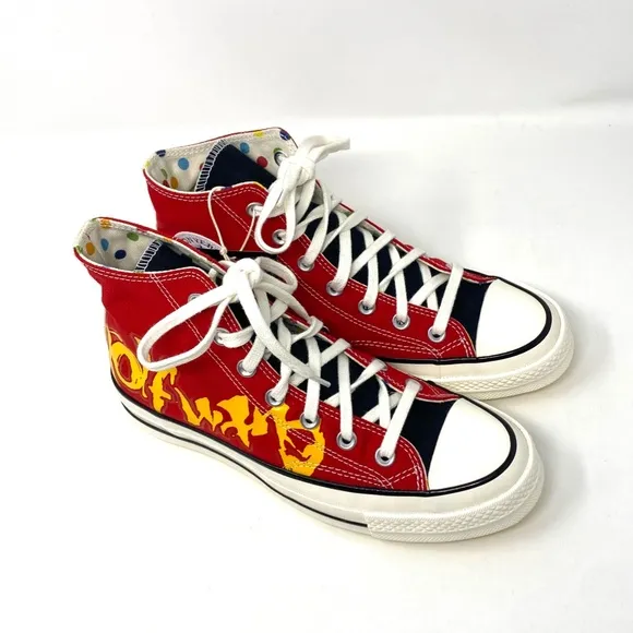 Converse Chuck 70 Golf Red Orange Canvas Shoes Skate Women Custom A04325C-WBRBW