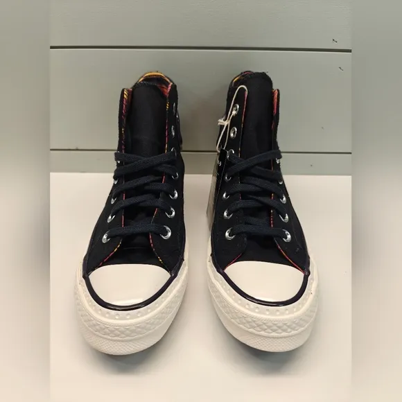 Converse Chuck 70 High Dia De Muertos Black Canvas Suede Velvet Size Women's 6.5