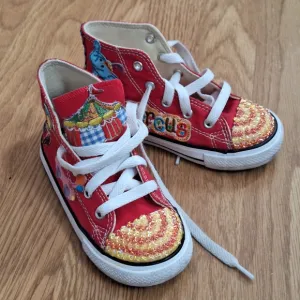 Converse Chuck Kids Shoes Sneakers Sz 9 Toddler Custom Made Circus Theme Unisex