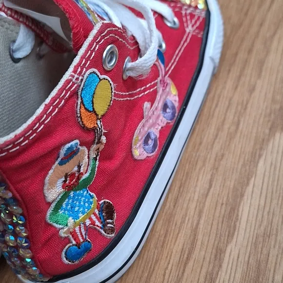 Converse Chuck Kids Shoes Sneakers Sz 9 Toddler Custom Made Circus Theme Unisex