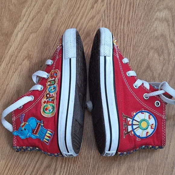 Converse Chuck Kids Shoes Sneakers Sz 9 Toddler Custom Made Circus Theme Unisex