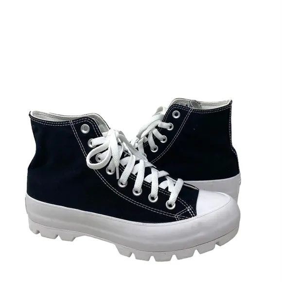 Converse Chuck Lugged Shoes SB Platform Women Black Canvas Custom 571211C-WBLBL