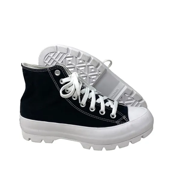 Converse Chuck Lugged Shoes SB Platform Women Black Canvas Custom 571211C-WBLBL