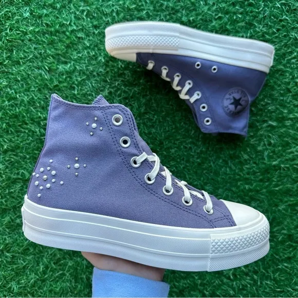 🎁Converse Chuck Taylor All Star Ctas Lift Hi Lavender Ash