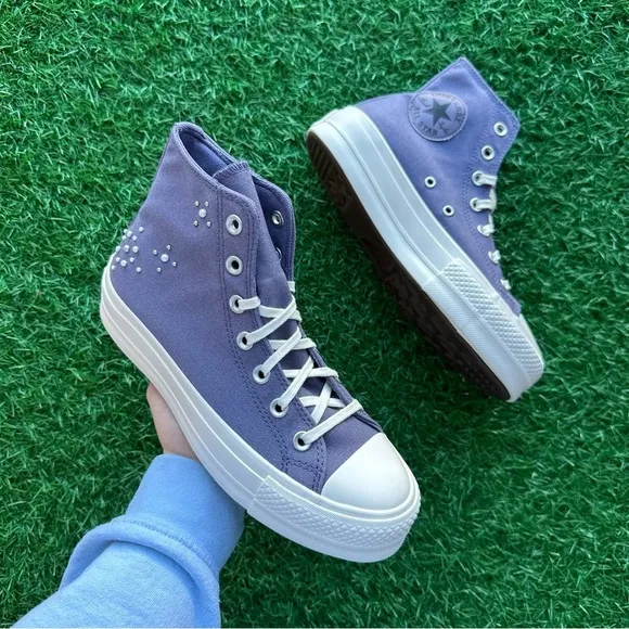🎁Converse Chuck Taylor All Star Ctas Lift Hi Lavender Ash