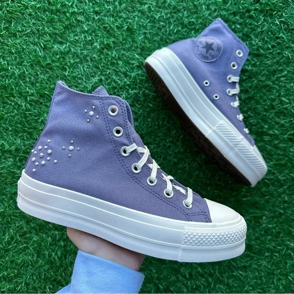 🎁Converse Chuck Taylor All Star Ctas Lift Hi Lavender Ash