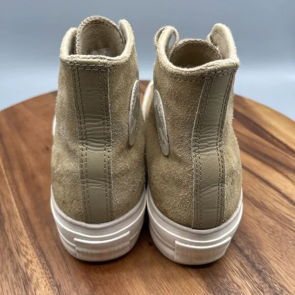 Converse Chuck Taylor All Star Lift Shoes Womens Size 8.5 Tan Suede Platform