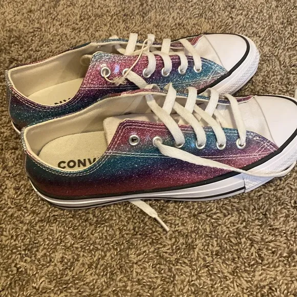 Converse Chuck Taylor Glitter Drip Low Top Sneakers Size 5.5