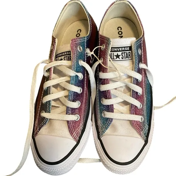 Converse Chuck Taylor Glitter Drip Low Top Sneakers Size 5.5