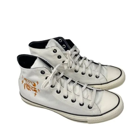 Converse Chuck Taylor High Canvas White Scorpio Men Sneaker Custom 172516C-WHITE