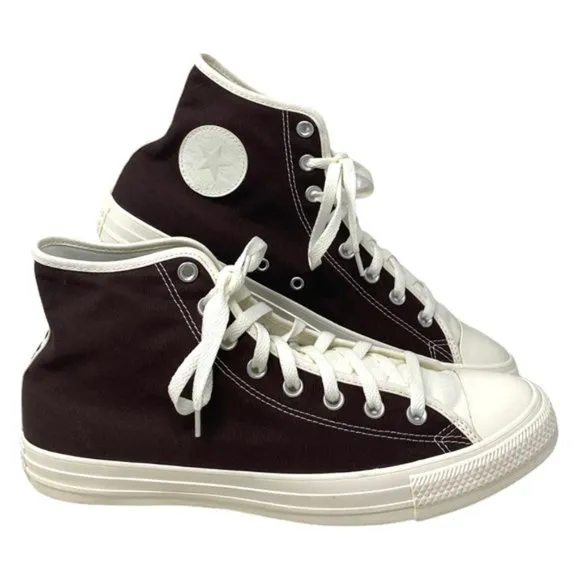 Converse Chuck Taylor High Top Shoes Men Canvas White Brown Custom 152620C-WBRW