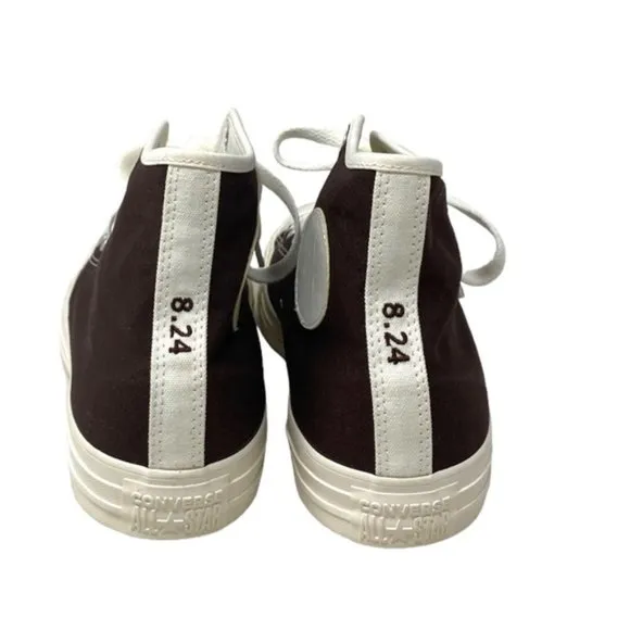 Converse Chuck Taylor High Top Shoes Men Canvas White Brown Custom 152620C-WBRW