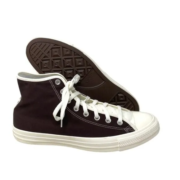Converse Chuck Taylor High Top Shoes Men Canvas White Brown Custom 152620C-WBRW